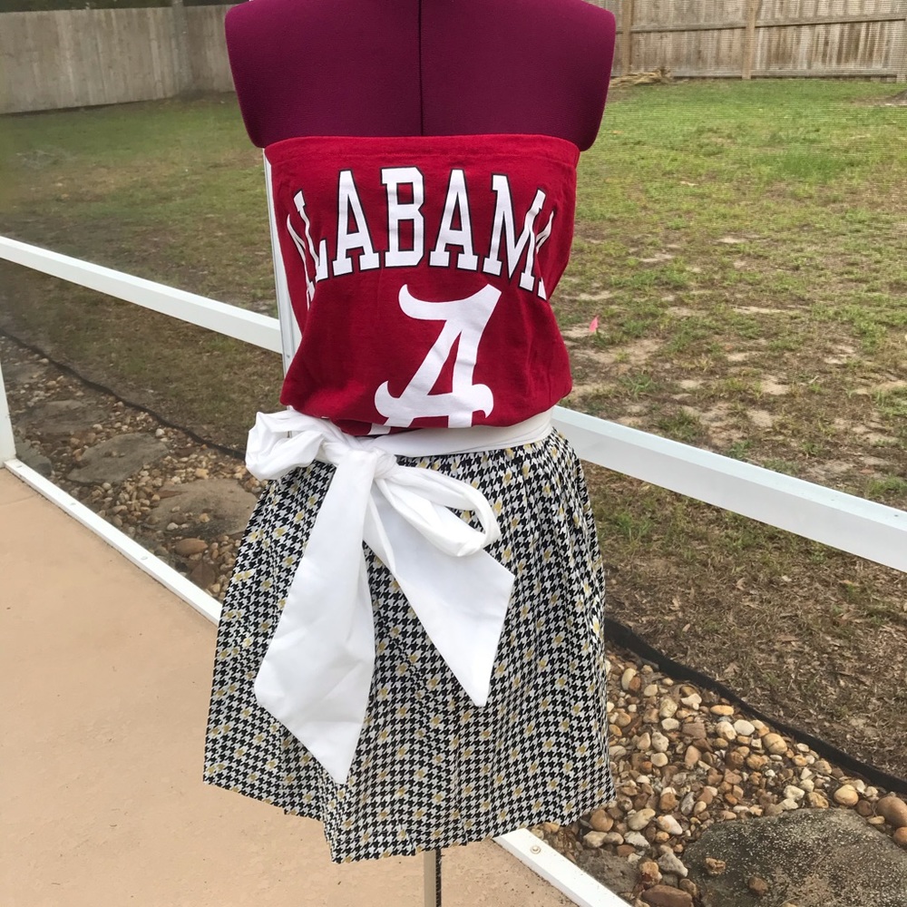 Alabama Crimson Tide strapless dress with sash